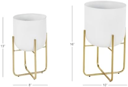 deco 79 metal planter, set of 2 planter, package contents