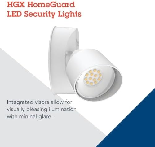 lithonia lighting homeguard 2-light led outdoor flood lights, side view