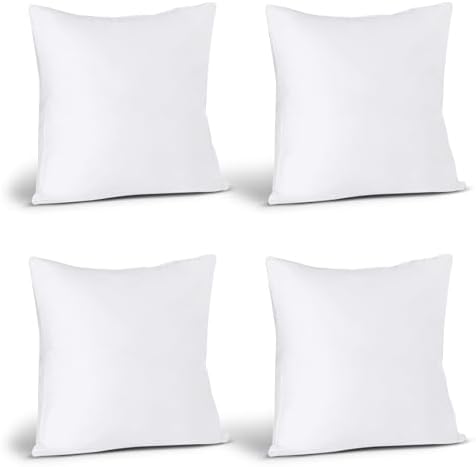 utopia bedding throw pillows, decorative 17x17 pillow inserts on a desk or shelf