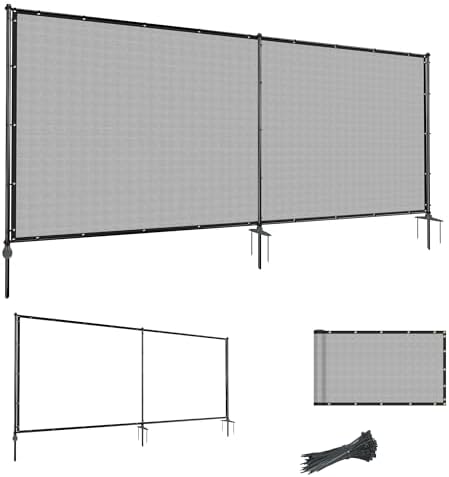 5'hx12'w outdoor freestanding privacy screen fence panels with, main product view