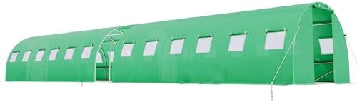 amerlife 44x10 ft green walk-in tunnel greenhouse with, view 9