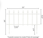 sunnydaze decorative garden fence border, 22" w x, package contents
