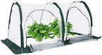 portable tunnel greenhouse for outdoors - transparent mini shown in use