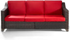 joyside patio sofa - 3 seater rattan sofa on a desk or shelf