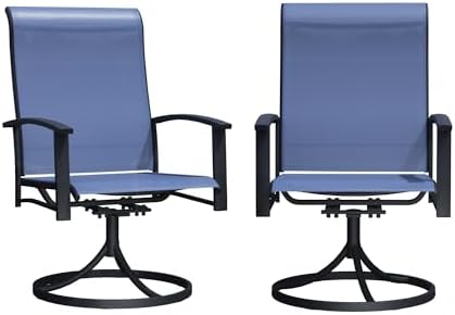 patio swivel chairs set of 2, outdoor swivel on a desk or shelf