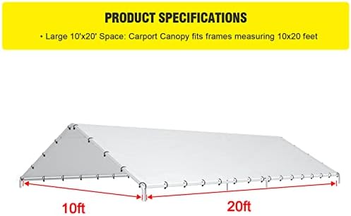 20 ft carport replacement canopy cover garage top shown in use
