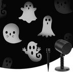 LED Halloween Decoration, Ghost Rotating Projector Yard Stake Lights, Indoor Outdoor Landscape Night Light for Home Thealter, Ceiling, Room, Patio, Garden, Halloween, Bedroom Decor