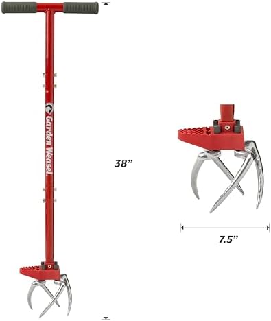 garden weasel claw pro 3-in-1 hand cultivator tiller, side view