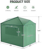 8x6 ft pop up greenhouse for outdoors, front angle view