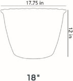The HC Companies 18 inch Woven Garden Hose Holder, Lightweight UV-Resistant Plastic Water Hose Holder with 100-Foot Capacity, 2-Pack Water Hose Pots for Garden, Patio & Home Organization, Black