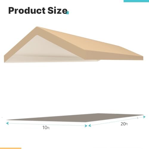 carport replacement canopy cover for car tent top, close-up detail