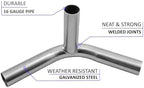 canopy fittings 1-3/8" high peak connectors 3 way shown in use