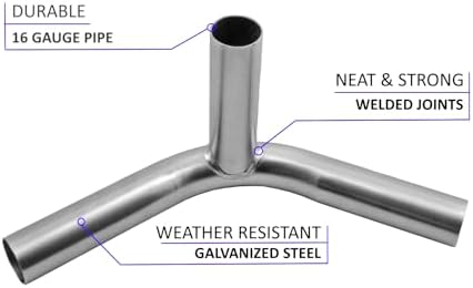canopy fittings 1-3/8" high peak connectors 3 way shown in use