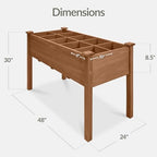 best choice products raised herb garden bed planter shown in use