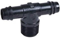USA MADE - 25-Pack - 1/2" Inch Drip Irrigation Connectors/Hydroponics Barbed Connector Fitting, (Fits of 16mm.520 ID Drip Tubing) (1/2 Inch MNPT Adapter Tee)