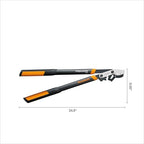 fiskars 25” powergear2 garden bypass loppers, 1.75" capacity, package contents
