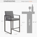 outdoor bar stools set of 2, 27" metal shown in use