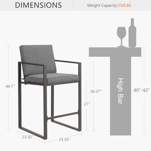 outdoor bar stools set of 2, 27" metal shown in use