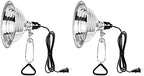 Simple Deluxe Clamp Lamp Light 150 Watt with 8.5 Inch Aluminum Reflector (no Bulb Included), 6 Feet Cord, 2 Pack, Black, New Version