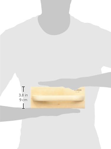 Winco 9 1/4" x 3 3/4" Brown Medium Butcher Block Brush | Great for Glass Washing, Bar Sinks and Restaurant Bars, Durable bristles