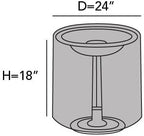 Covermates Classic Bird Bath Cover – 24 Diameter x 18H, Green | Water-resistant protection, 12-gauge vinyl, elastic hem, mesh vent, 2-year warranty