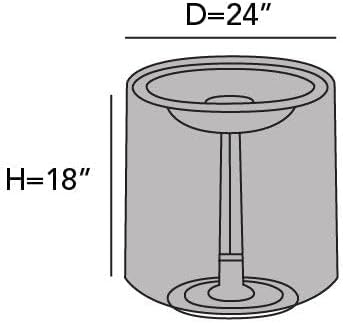 Covermates Classic Bird Bath Cover – 24 Diameter x 18H, Green | Water-resistant protection, 12-gauge vinyl, elastic hem, mesh vent, 2-year warranty