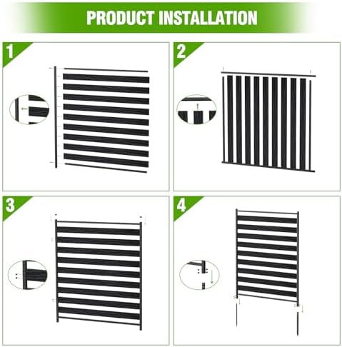 metal air conditioner fence 3 panels - 40.27", package contents