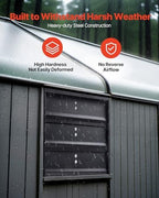 vevor 10'' exhaust fan, wall mounted attic fan, side view