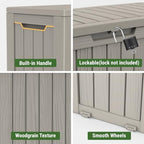 mars villa 75 gallon deck box, outdoor storage, package contents