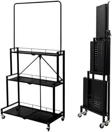 lumizone foldable 4-tier plant stand with wheels indoor, view 9