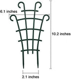 12 Pack Trellis for Potted Plants, Garden Trellis for Climbing Plants Plastic Mini Climbing Plant Trellis Flower Pots Support Stackable Trellis for Climbing Plants Peas, Dark Green