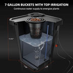 spider farmer dwc hydroponics growing system kit 2, side view