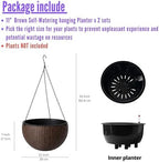 lalagreen hanging planters (11in, 2 pack) self-watering hanging shown in use