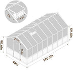 yardenaler 8x16 ft greenhouse for outdoor, 6mm thick shown in use