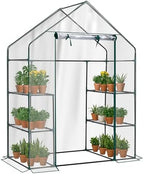 outvita walk-in greenhouse, 3 tiers 4 shelves, durable, view 9