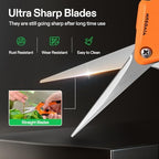VIVOSUN 6.5 Inch Garden Scissors, Orange Pruning Shears for Plants, 2-Pack | Straight Precision Stainless Steel Blades, Comfort Ergonomic Grips, Ideal Snip for Deadheading, Trimming & Shaping Plants