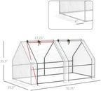outsunny 5.9' x 3' x 3' mini greenhouse on a desk or shelf