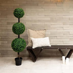 nearly natural 4 ft artificial triple ball boxwood, package contents