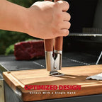 grilaz heavy-duty rose wooden bbq grilling tools set. on a desk or shelf