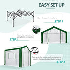 eagle peak 8x8 portable walk-in greenhouse, pop-up indoor, close-up detail