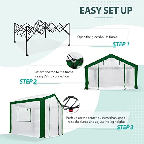 eagle peak 8x8 portable walk-in greenhouse, pop-up indoor shown in use