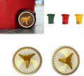 Trash Can Wheel Rims Set of 2, Decorative Trash Can Wheel Covers for Garbage Bins, Green Wheel Rim Decor for Outdoor Trash Can Wheels, Garage Patio Home Decor Accessories (Gold)