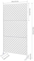 outdoor privacy screen, 3 ft w x 6 showing dimensions