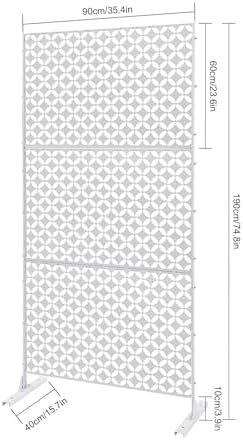 outdoor privacy screen, 3 ft w x 6 showing dimensions