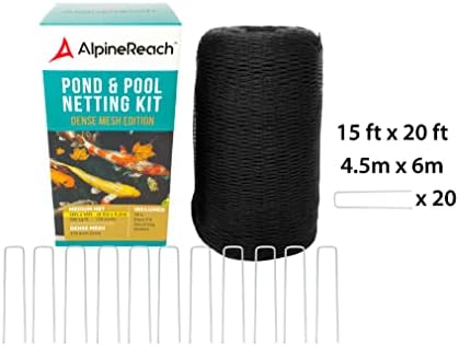 alpinereach pond netting kit 15 x 20 feet shown in use