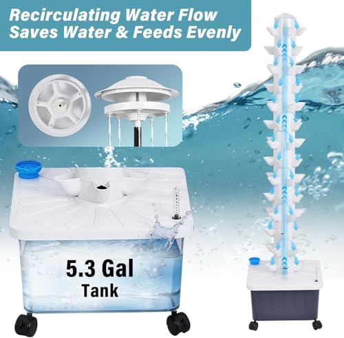 hydroponic tower, 14-layer hydroponics growing system kit with, view 9