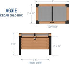 backyard discovery aggie 4' x 2' cedar wood, close-up detail