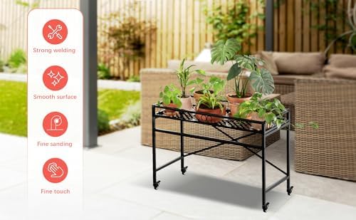 zhongma window height sturdy metal plant stand with, view 9