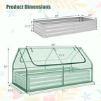 giantex galvanized steel raised garden bed with mini, package contents