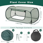 pop-up mesh plant enclosure, plant cover for vegetables shown in use